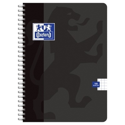 Caiet Oxford Standard, A4, 100 file, coperta soft touch, diverse culori, patratele
