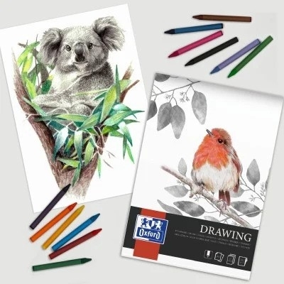 Bloc desen Oxford Drawing, A4 25 file, hartie 200g/mp, FSC, colectia Artistic