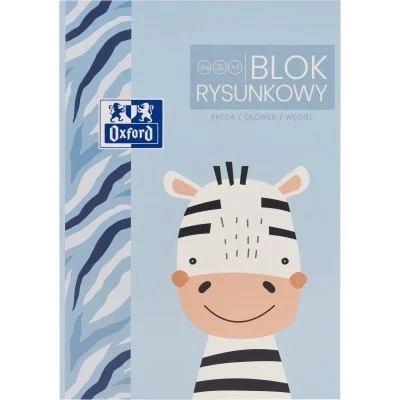 Bloc desen Oxford Kids, A3 20 file, hartie 120g/mp, motiv Zebra