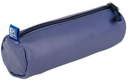 Penar Oxford, tip etui rotund, culoare albastru inchis