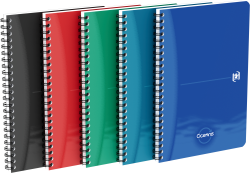 Caiet organizator Oxford Office Oceanis, A5, 90 file, coperta PP, diverse culori, patratele