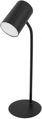 Lampa Unilux Katz LED pentru birou, design elegant si practic, cap ajustabil, cablu USB integrat, inaltime 33 cm, culoare negru