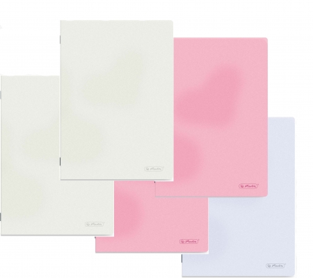 Caiet A4 80 file, hartie 70g/mp FSC, coperta PP, patratele, diverse culori, 5 buc/set, Herlitz