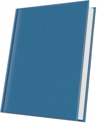 Agenda datata 2027 Herlitz, A5, 352 pagini, coperta buretata, culoare albastru nordic
