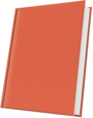 Agenda datata 2027 Herlitz, A5, 352 pagini, coperta buretata, culoare portocaliu