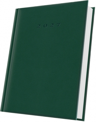 Agenda datata 2027 Herlitz, A5, 352 pagini, coperta buretata, culoare verde