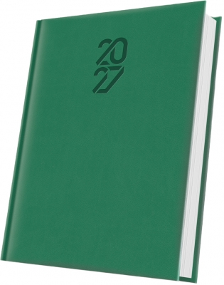 Agenda datata Tucson 2027 Herlitz, A5, 352 pagini, coperta buretata, culoare verde smarald