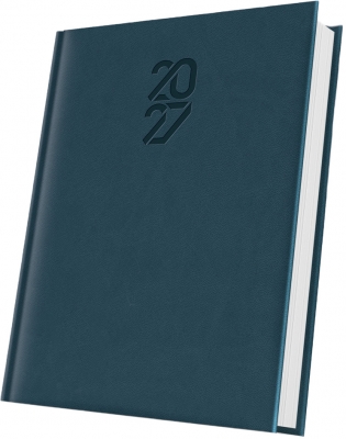 Agenda datata Tucson 2027 Herlitz, A5, 352 pagini, coperta buretata, culoare turcoaz