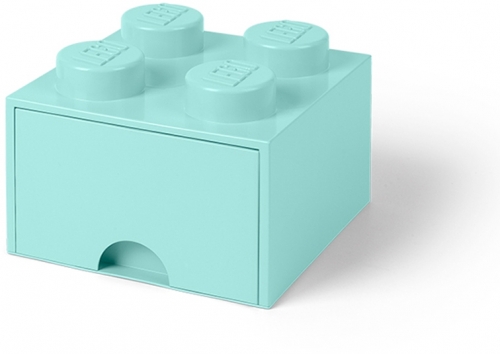 Cutie depozitare 40051742 LEGO 2x2 cu sertar, aqua