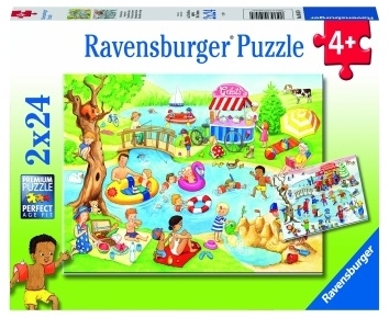 Puzzle Distractie La Lac, 2X24 Piese Ravensburger