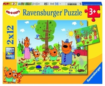 Puzzle Kid E Cats, 2X12 Piese Ravensburger