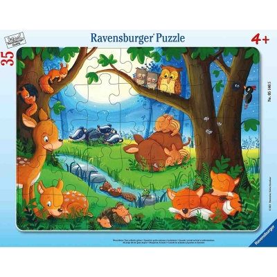 Puzzle Tip Rama Animalute Somnoroase, 35 Piese Ravensburger