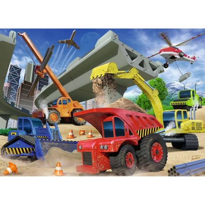 Puzzle Vehicule De Constructii, 60 Piese Ravensburger