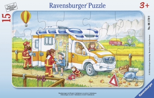 Puzzle Tip Rama Ambulanta, 15 Piese Ravensburger