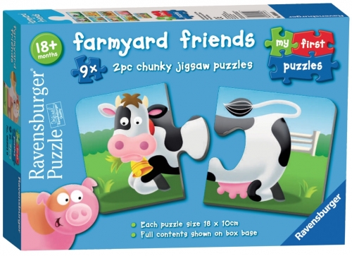 Puzzle Animale De Curte, 9X2 Piese Ravensburger