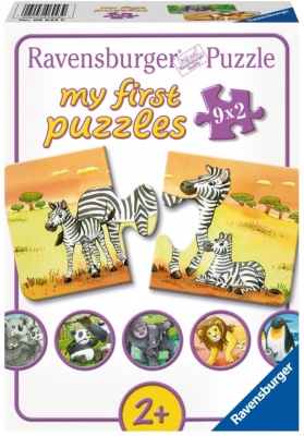 Puzzle Familii Animale, 9X2 Piese Ravensburger
