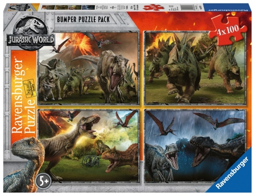 Puzzle Jurassic World, 4X100 Piese Ravensburger