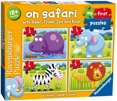 Puzzle Safari, 2/3/4/5 Piese Ravensburger