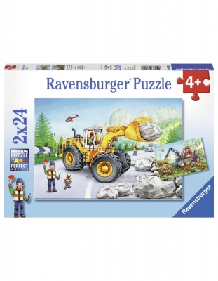Puzzle Utilaje La Munca, 2X24 Piese Ravensburger