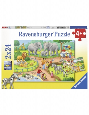 Puzzle Zi La Zoo, 2X24 Piese Ravensburger