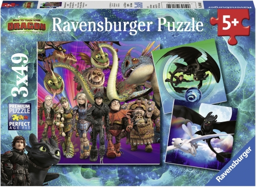 Puzzle Dragons Iii, 3X49 Piese Ravensburger