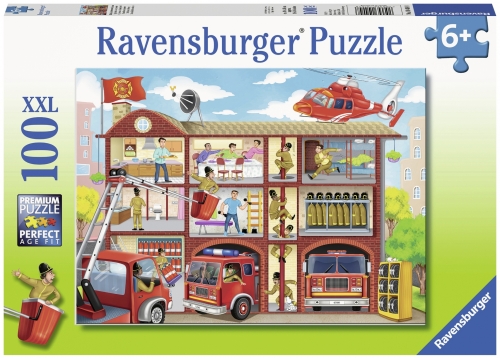 Puzzle Pompieri Salvatori,100 Piese Ravensburger