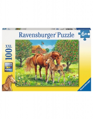 Puzzle Cai Pe Camp, 100 Piese Ravensburger