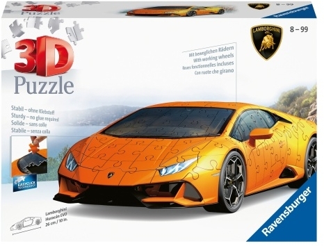 Puzzle 3D Lamborghini Huracan, 108 Piese Ravensburger