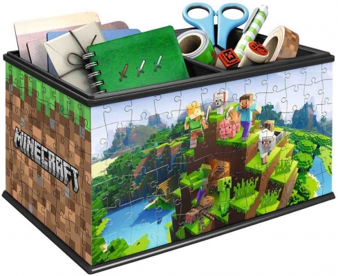 Puzzle 3D Cutie Depozitare Minecraft, 216 Piese Ravensburger