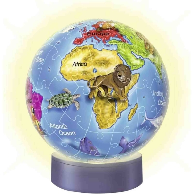 Puzzle 3D Luminos Glob Pamantesc, 72 Piese Ravensburger