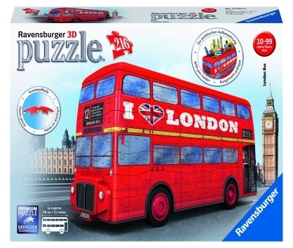 Puzzle 3D Autobuz Londra, 216 Piese Ravensburger