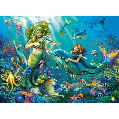 Puzzle Cu Sclipici Frumuseti Subacvatice, 100 Piese Ravensburger
