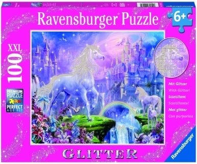 Puzzle Unicorn Cu Sclipici, 100 Piese Ravensburger