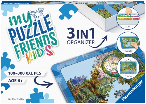 Organizator Albastru 3 In 1 Pentru Puzzle Ravensburger