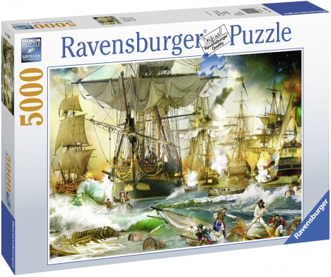 Puzzle Batalie Corabii, 5000 Piese Ravensburger