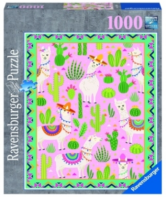 Puzzle Alpaca Si Cactusi, 1000 Piese Ravensburger