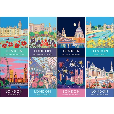 Puzzle Londra Vintage, 1000 Piese Ravensburger