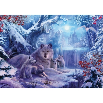 Puzzle Lupi Iarna, 1000 Piese Ravensburger
