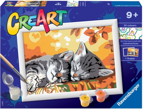 Pictura Pe Numere - Pisicute Somnoroase Ravensburger