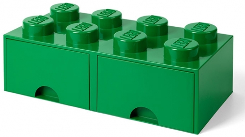 Cutie depozitare 40061734 LEGO 2x4 cu sertare, verde