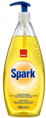 Detergent lichid vase Sano Spark lamaie, cu pompita, 700ML