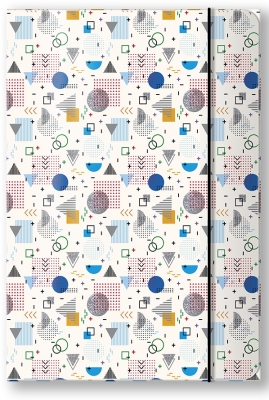 Mapa A4 carton plastifiat lucios, cu elastic, Geometries