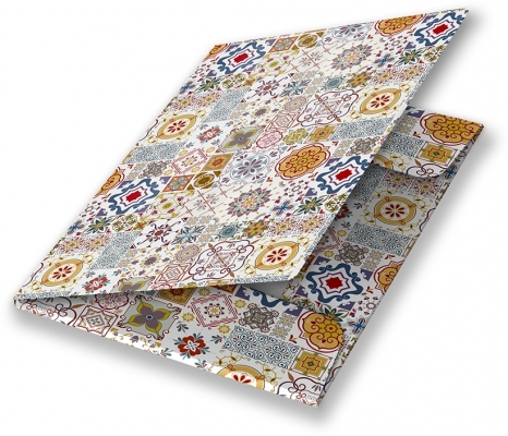 Mapa A4 carton plastifiat lucios, cu elastic, Mandala Tiles