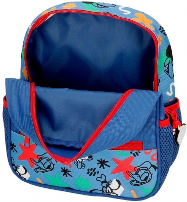 Ghiozdan gradinita baieti, Disney Mickey Peek a Boo, adaptabil, multicolor