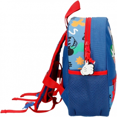 Ghiozdan gradinita baieti, Disney Mickey Peek a Boo, adaptabil, multicolor