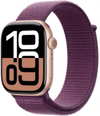 Apple Watch 10 GPS, Carcasa Aluminium, Sport Loop