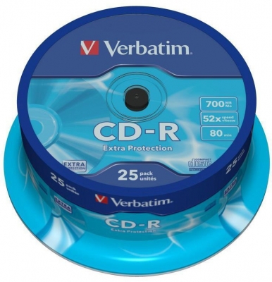 CD-R 700 MB 52X Extra Protection 25 buc/set Verbatim