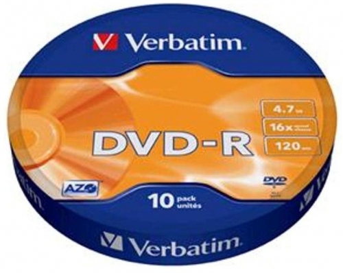 DVD-R 16X 4.7 GB SP 10 bucati Verbatim