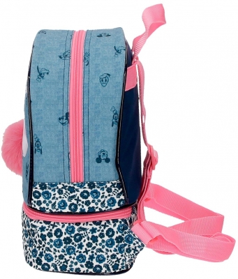 Ghiozdan gradinita fete, compartiment termoizolant, Disney Minnie Mouse Make it Rain Bows