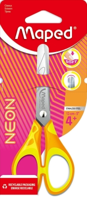 Foarfeca Essentials neon Maped, 13 cm, blister, diverse culori
